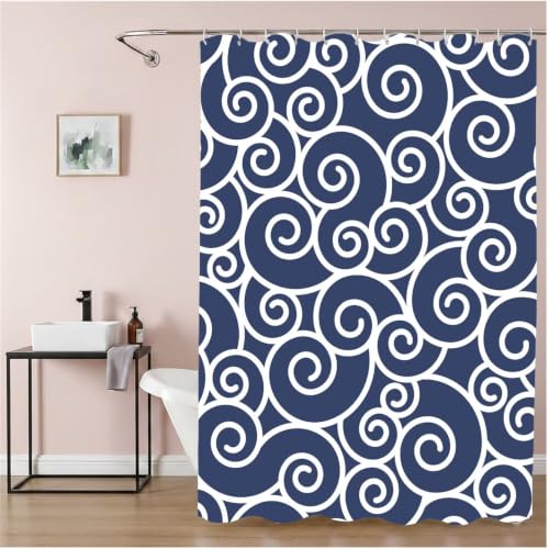 Rideau de douche en polyester de qualité supérieure 160x200 cm bleu