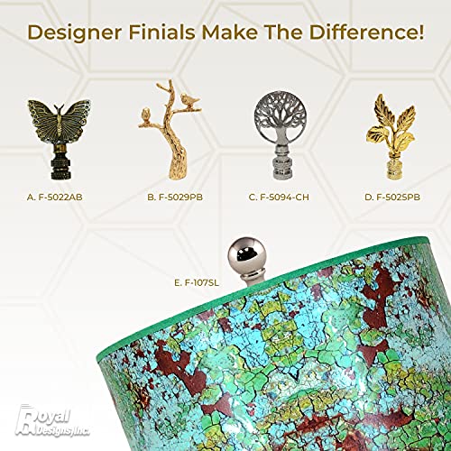 Image of Royal Designs, Inc. Trendy Decorative Handmade Lamp Shade, Made in USA, 10in, HBC-8079-10, Tropical Rust