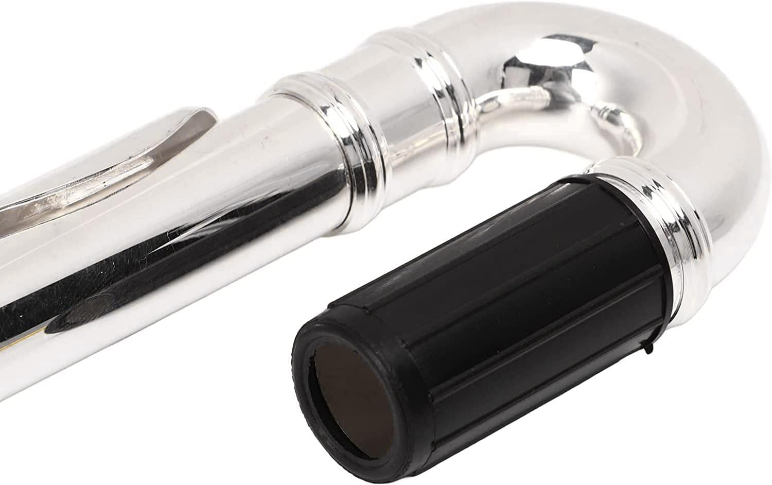20mm Flute Curved Head Joint Mouthpiece Replacement Flute Repair Parts Woodwind Instrument Accessory Silver