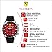 Ferrari Scuderia Men's Pilota Evo Stainless Steel Quartz Watch with Leather Calfskin Strap, Black, 22 (Model: 0830713)