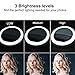 AVTECH Selfie Ring Light Clip on Rechargeable Long Lasting Video Light, Phone Light with Clip 3 Light Modes for All Phone and Computer use (White)