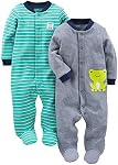 Simple Joys by Carter's Baby-Boys 2-Pack 2-Way Zip Cotton Footed Sleep and PlayBaby and Toddler Sleepers