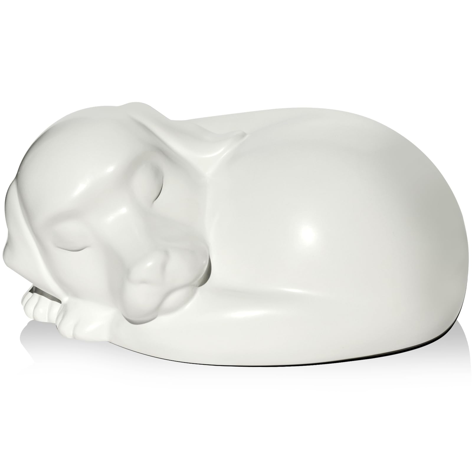 FUFYUKEY Dog Urn, Dog Urns for Ashes, Sleeping Doggie Pet Memorial Keepsake Funeral Urn for Dogs Ashes, Resin Cremation Dogs Urns