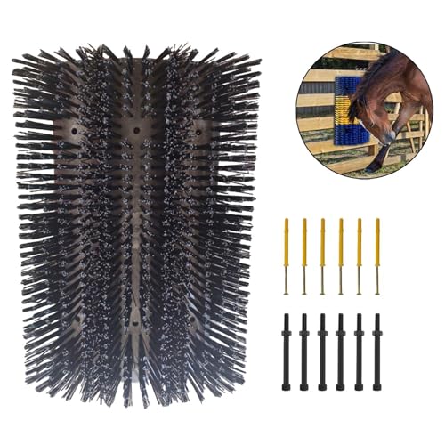 harayaa Escova de Arranhões para Gado, Coçador de Vacas, Ferramenta de Limpeza Dobrável e Resistente