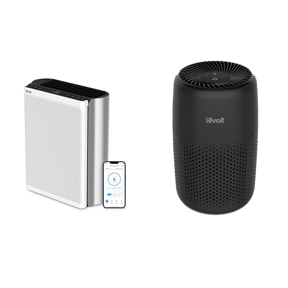LEVOIT Air Purifiers for Home Large Room with Washable Filter 3-Channel Air Quality Monitor Air Purifiers For Bedroom