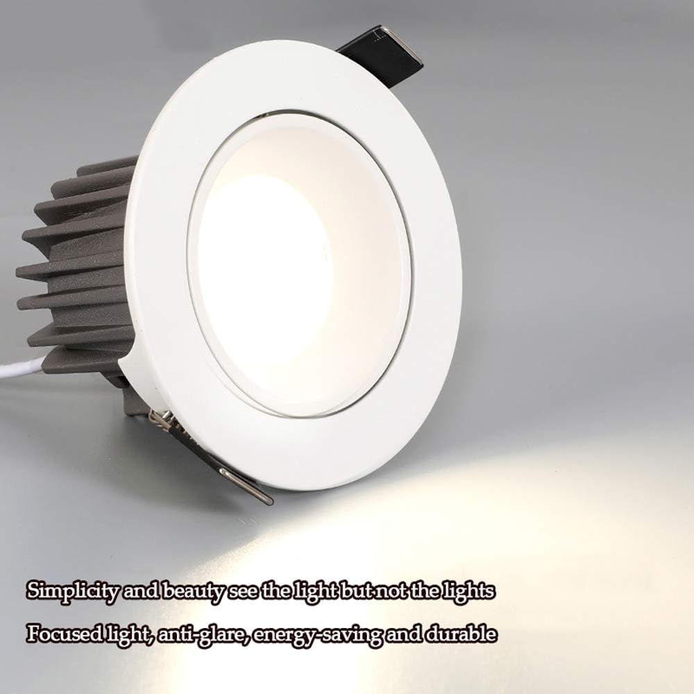 Kit di 10 Faretti LED da Incasso A Soffitto Faretto LED da Incasso Faretto LED da Incasso Retrofit in Alluminio Bianco Faretto LED da Incasso A Soffitto Finitura Deflettore