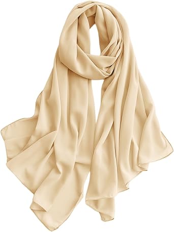 Harewom Chiffon Hijab for Women Sheer Shawl and Wraps for Wedding Bridal Scarves Summer Lightweight Sun-proof Scarf