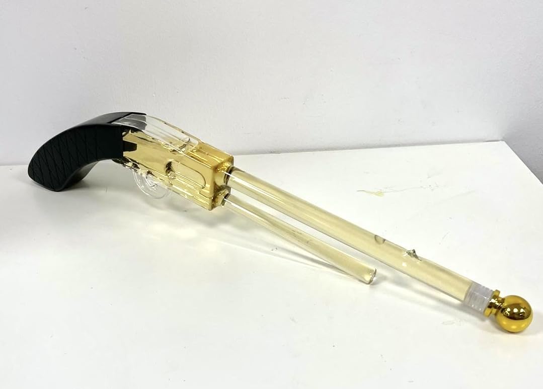 Bottiglia a Forma di Fucile con Grappa, 2 Centiliters, Oro, Bottiglia Regalo, Fucile con Liquore, Gift Ideas