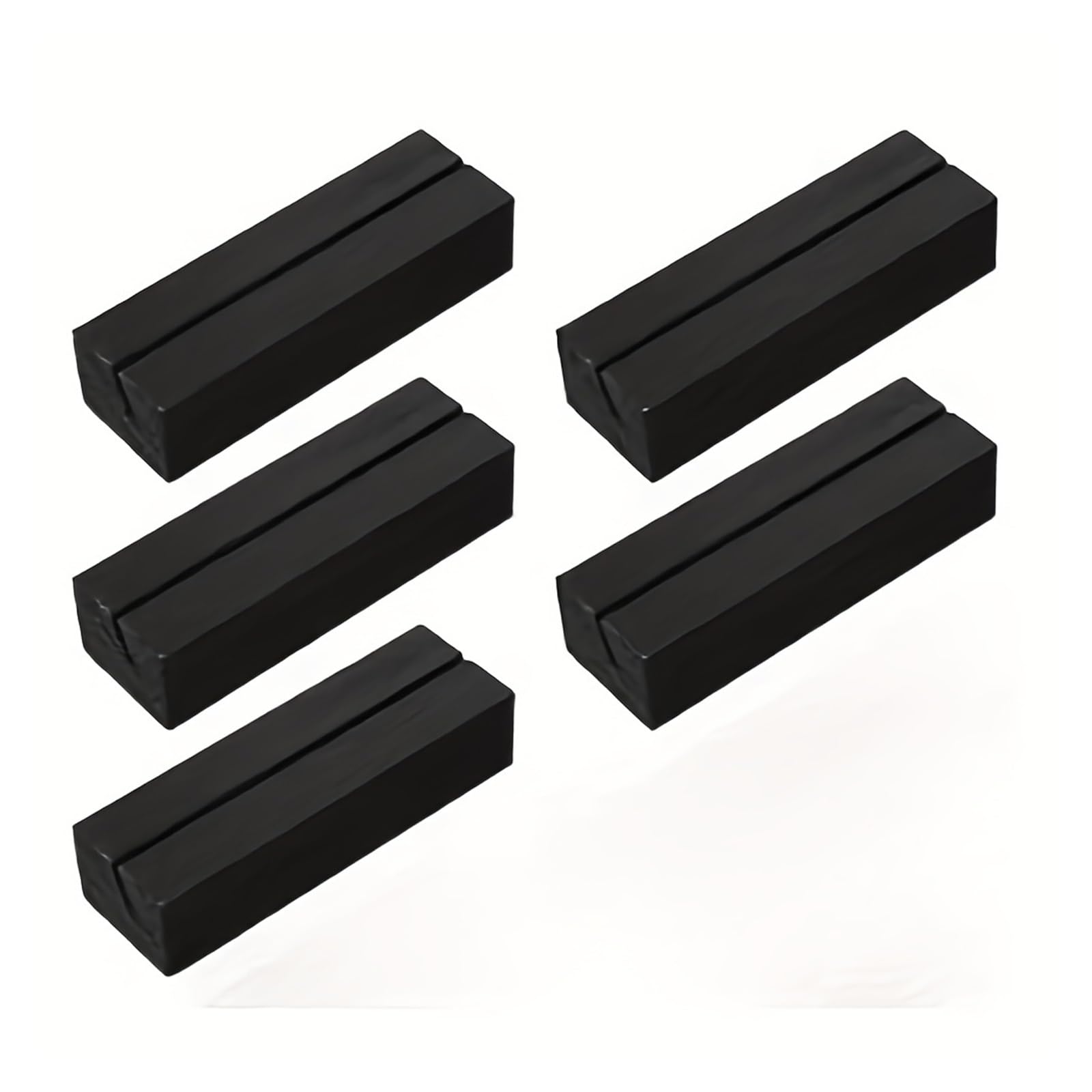 ZGCrumphant Wooden Card Holder 5/10pcs Black Wooden Place Card Holders, Table Number Stands, Wedding Party Name , Desktop Photo/Menu Display(5pcs)