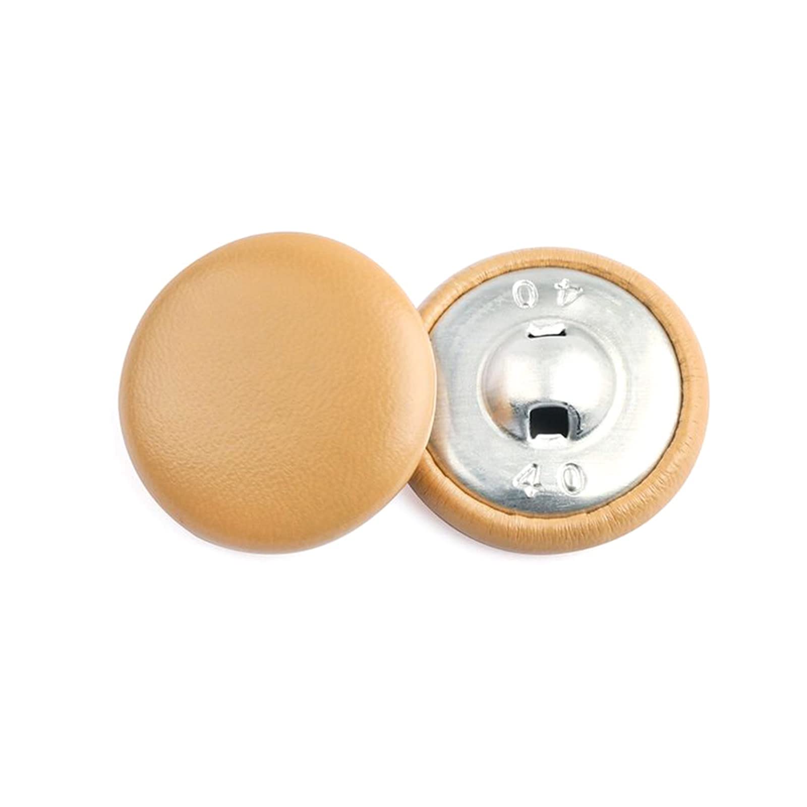 zabytkowe guziki, Guziki 20 szt. 11-28 mm, obszyte skórą, do marynarki, ozdobne, z okrągłą klamrą, akcesoria szycia(Khaki,23mm)