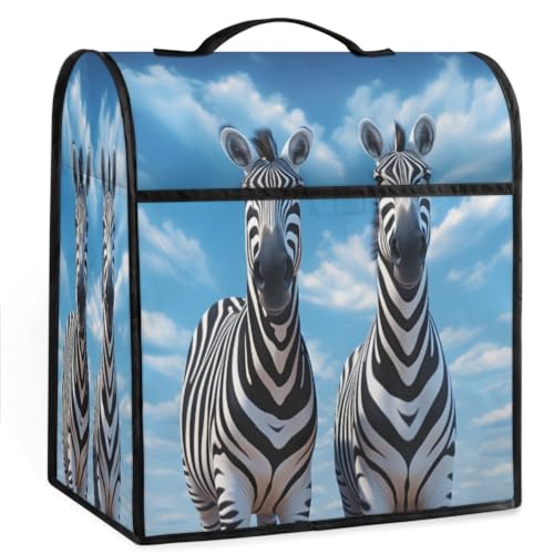 Coffee Maker Cover Funny Zebra Kitchen Appliance Covers Small Appliance Covers Blender Cover Juicer Cover Dust Covers for Kitchen Appliances with Top Handle and Pockets,Washable,C199