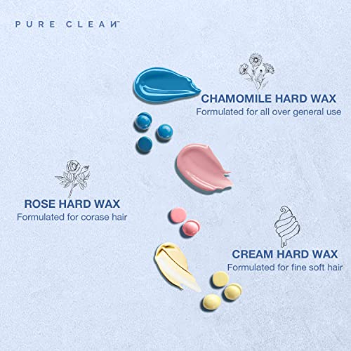 Wax Warmer, Pureclean Hair Removal Home Waxing Kit, Hard Wax Kit With 6 Bags 3 Formula Wax Beads For Body Women Men At Home Waxing #TOP3
