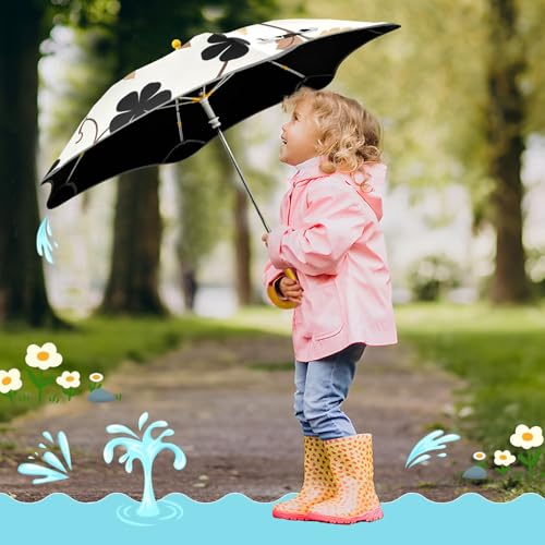 Paraguas infantil con mango de gancho antideslizante y protección reflectante contra tormentas 7