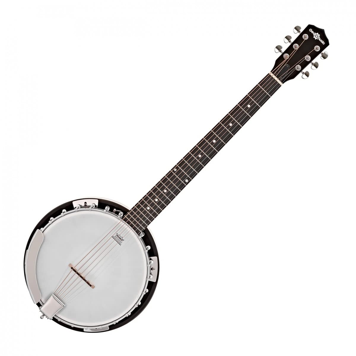 Gear4music Guitare Banjo - 6 cordes à dos fermé Corps en acajou