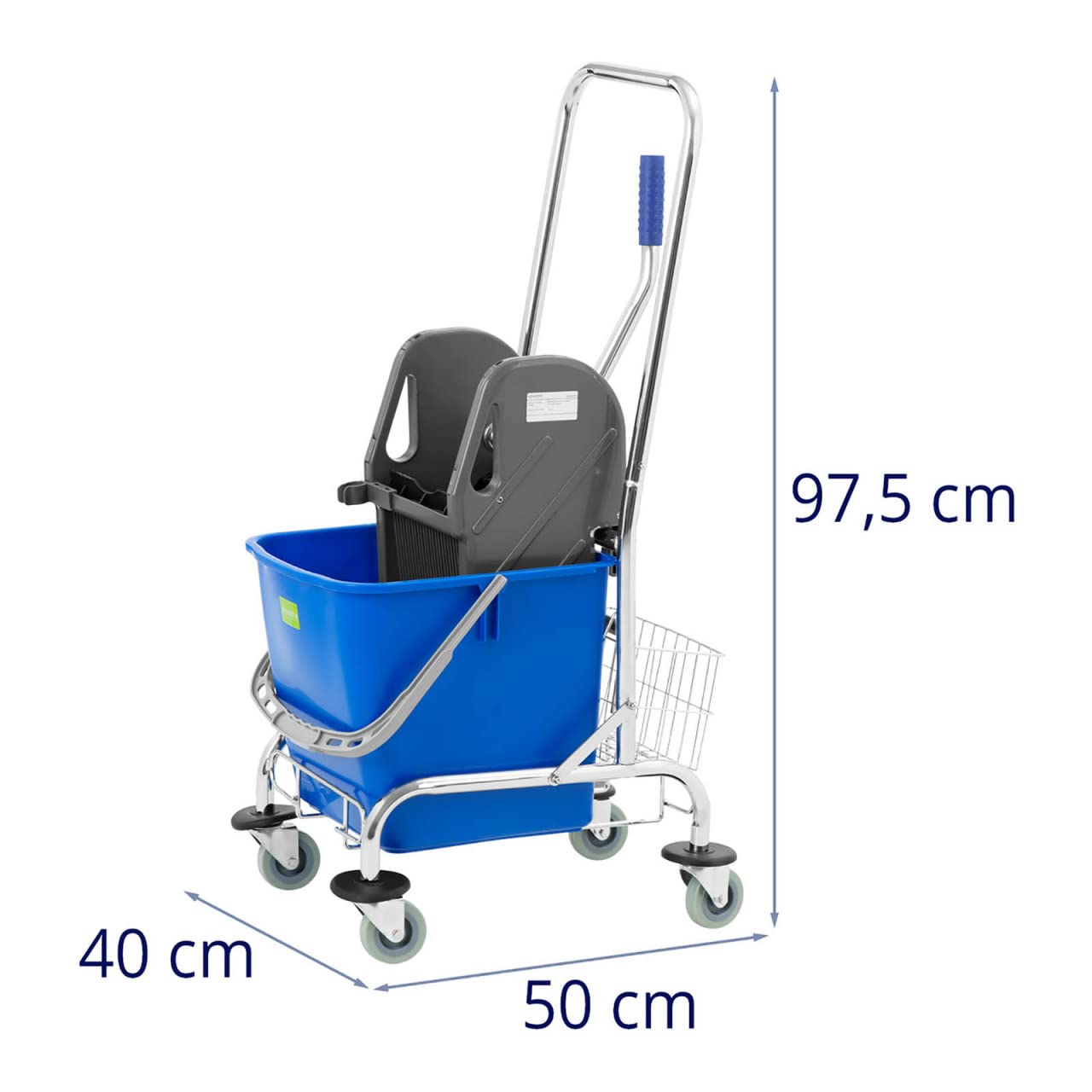 UNICLEAN ONE30 Carrello di pulizia professionale con pressa, 30 l