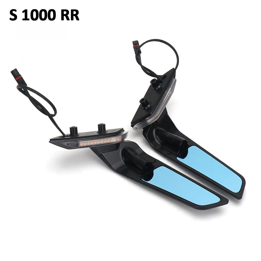 Specchietti retrovisori laterali per moto per BMW S1000RR 2019-2026 con indicatori di direzione a LED