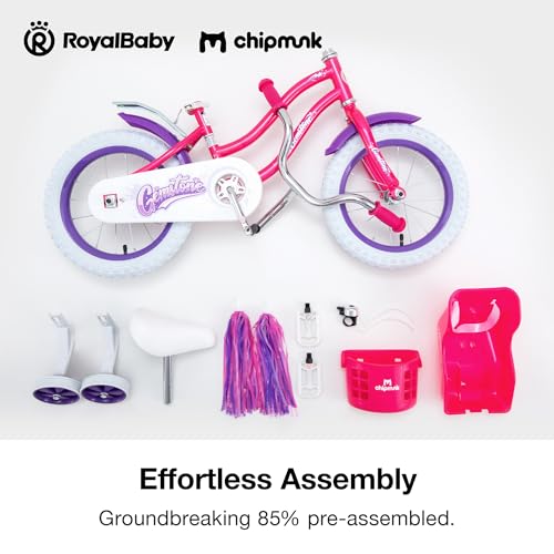 Image of Chipmunk Kids Bike Toddlers 12 14 16 18 Inch Wheel Bicycle Beginners Boys Girls Ages 3-11 Years, Multiple Color Options