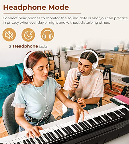 Vangoa VDP-S200 Clavier de Piano 88 Touches Pondéré Électrique Piano Portatif Numérique Clavier avec Pupitre de… - Les Beatles, Paul McCartney, John Lennon, RIngo Starr, George Harrison Vangoa VDP-S200 Clavier de Piano 88 Touches Pondéré Électrique Piano Portatif Numérique Clavier avec Pupitre de… – Image 4