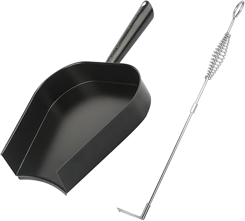 Miniatura 5 de Ash Pan for Big Green Egg, Stainless Steel Ash Tool Kit Ash Tool Poker Rake Set for Big Green Egg Large, for Kamado Joe, for Charcoal Smoker Wood