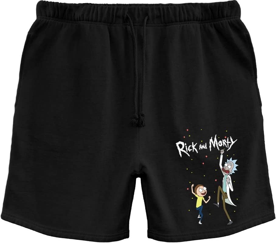 Ripple Junction Rick and Morty Celebration Dance Mens Fleece Sweat Shorts Officially Licensed