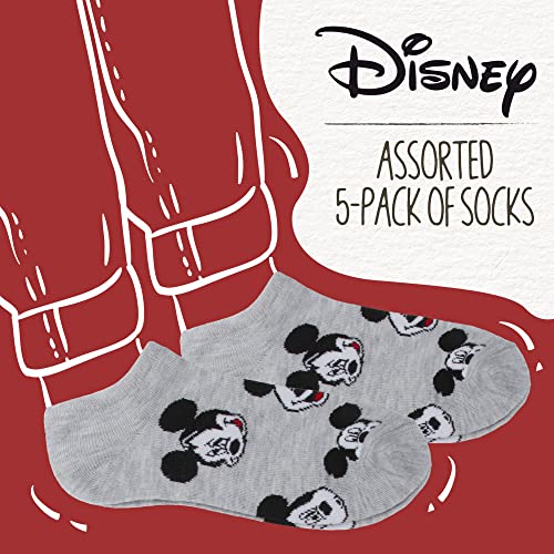 Image of Disney Women's Mickey Mouse 5 Pack No Show Socks