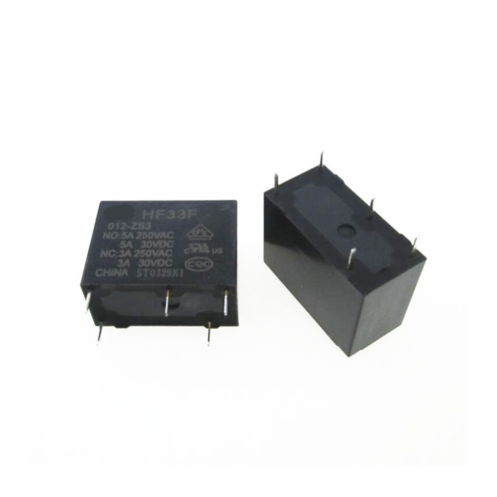 OSHZIKJII 12V relay HF33F-012-ZS3 JZC-33F-012-ZS3 HF33F 012-ZS3 JZC-33F 012-ZS3 12VDC DC12V 12V relay 3A 250VAC 5PIN