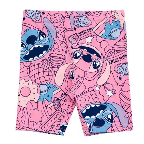 Image of Disney Junior Girls Cropped Boxy T-Shirt and Bike Shorts Outfit Set Toddler to Big Kid Sizes (2T - 14-16)