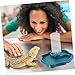 SUPVOX Reptile Automatic Water Feeder Basin for Tortoise Lizard Dual Use Pet Fountain Water Dispenser Durable Drinking Tray Lake Blue for Pets