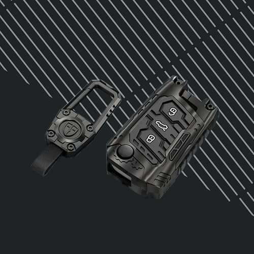 Image of Auto Thrill Premium Luxury Waterproof New Transformer Series Cover for Skoda and VW - Kushaq |Octavia | Kodiaq | Superb | Slavia |Passat | Taigun | Tiguan | Virtus | TROC 3 Button flip Key (Black)