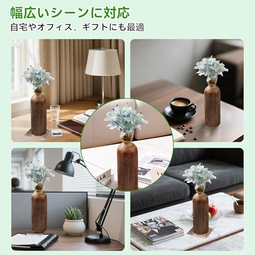 リアルタッチ ユリ造花 10本セット フェイクフラワー 長茎タイプ インテリア装飾 花瓶にも最適 [5]