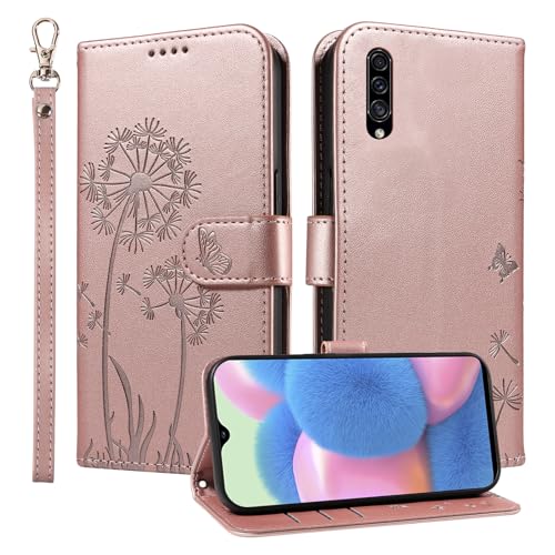 Custodia per Samsung Galaxy A30s Dual SIM Cavalletto e 3 Porta Carte Protezione a 360 Gradi e Assorbe Gli Urti