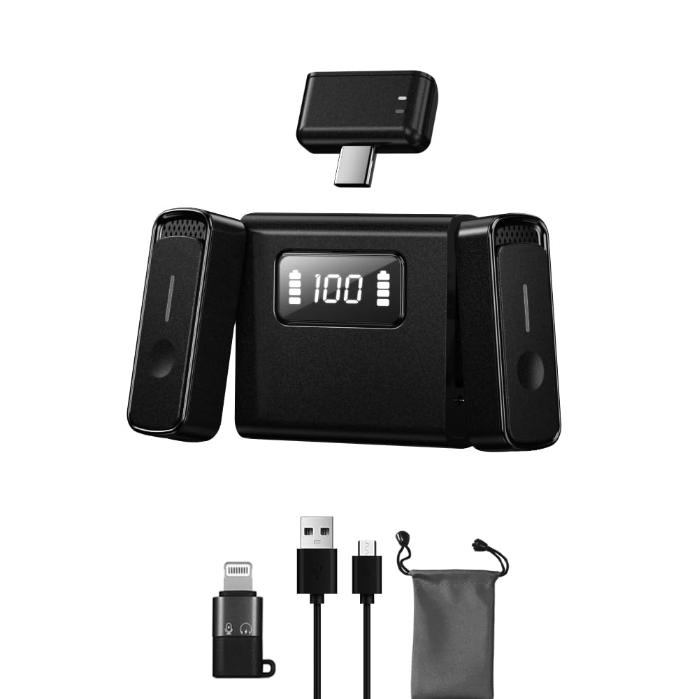 Amazon.com: SENXIN SX88 2 Pcs Wireless Lavalier Microphone for
