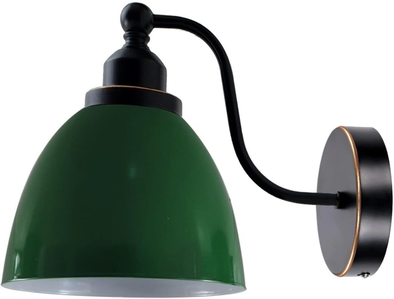 LEDSone Modern Vintage Retro Industrial Swan Neck Metal Arm E27 Sconce Wall Mount Light Set Fixture for Living Room Dining Room,Resturent,Kitchen,Cafe (Green)