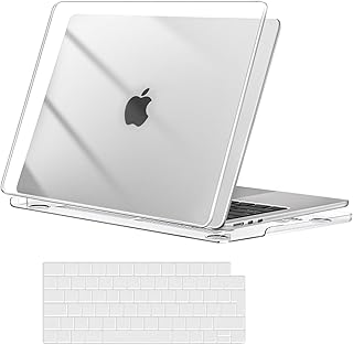 MOSISO Compatible with MacBook Air M4 13 Inch Case M3 M2 2025 2024 2023 2022, Hard Case for MacBook Air 13.6 Inch Case A3240 A3113 A2681 Liquid Retina Display & Keyboard Cover, Transparent