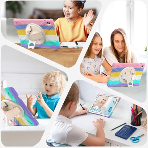 Coque Samsung Galaxy Tab S10 FE Plus 13,1 support rotatif 360 rose