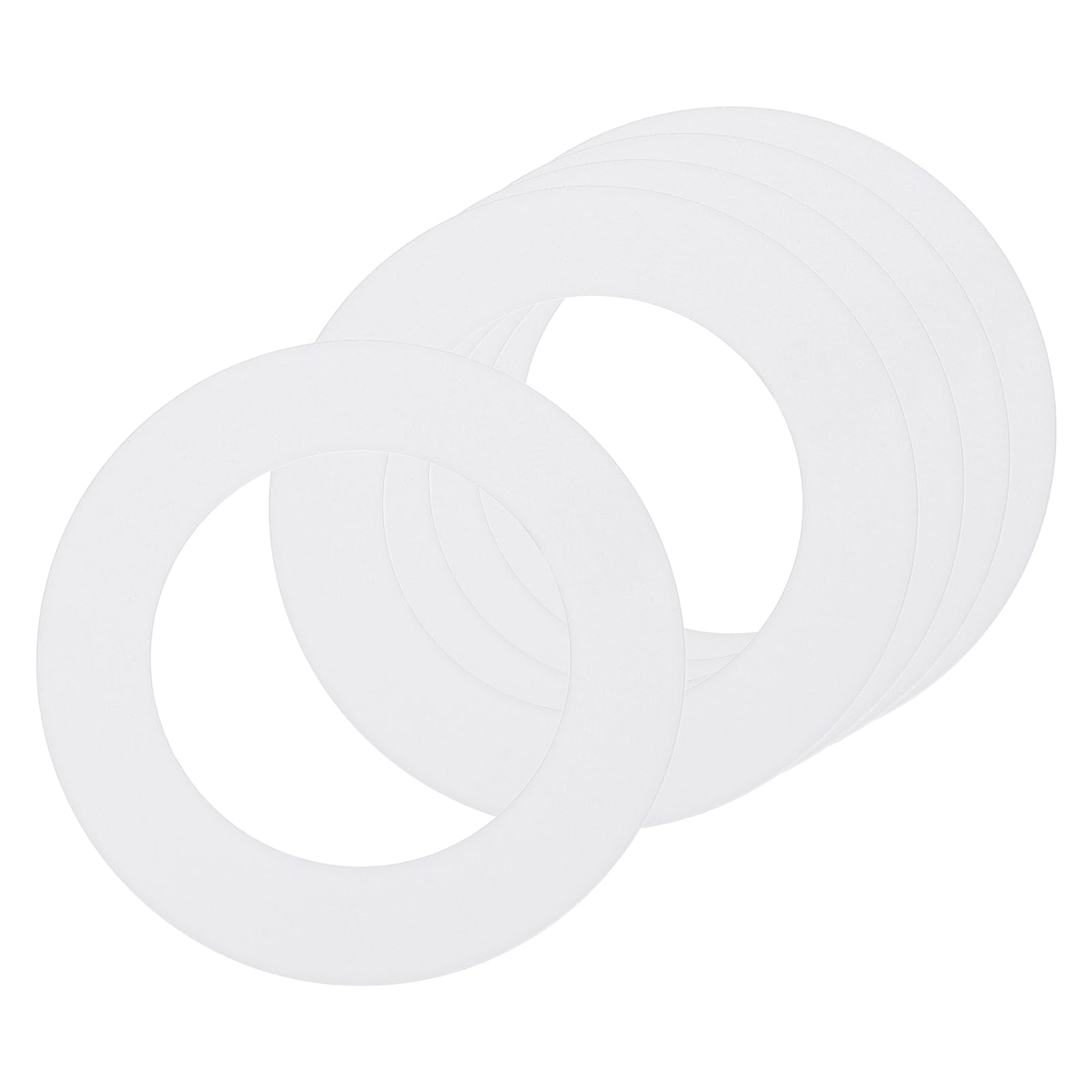 sourcing map Goof Ring for 3" Recessed Light 3.2"ID 4.9"OD Matte White 5Pcs