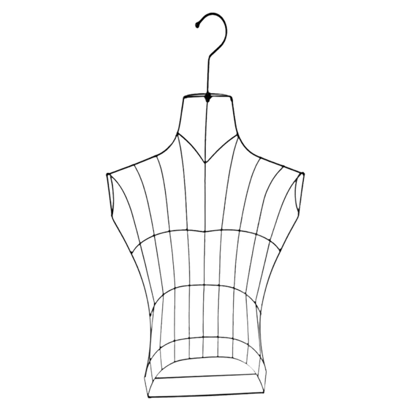Hängende Männliche Halbkörper Torso Mannequin Torso Oberkörper Stabile Platzsparende T Shirt Display Schneiderpuppe für Geschäfte Und Anzugshows, Schwarz