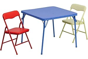 Flash Furniture Kids 5-7 Folding Table and Chair Set: Perfect for Playtime and Learning!