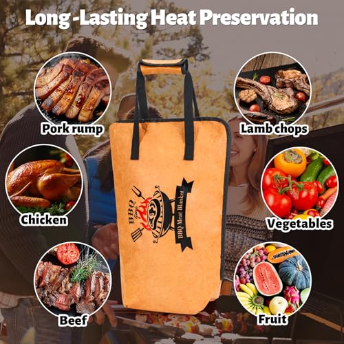 Bolsa aislante para carne BBQ Whaline con asa 21 pulg miniatura 4