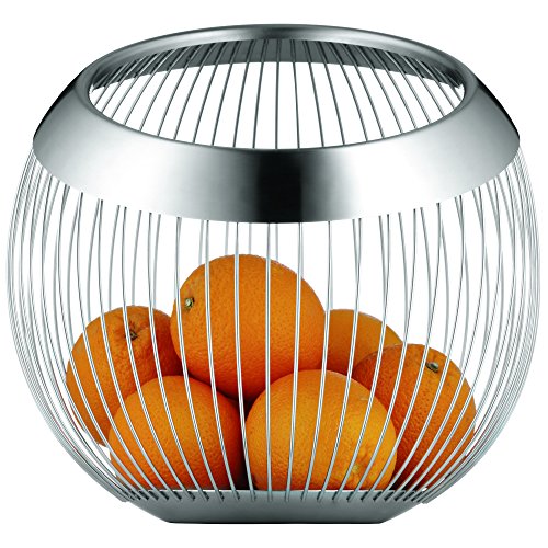 WMF Lounge Obstkorb groß 19 cm, dekorative Obstschale, Brotkorb, Cromargan Edelstahl matt, spülmaschinengeeignet, formstabil… – Ansicht 3