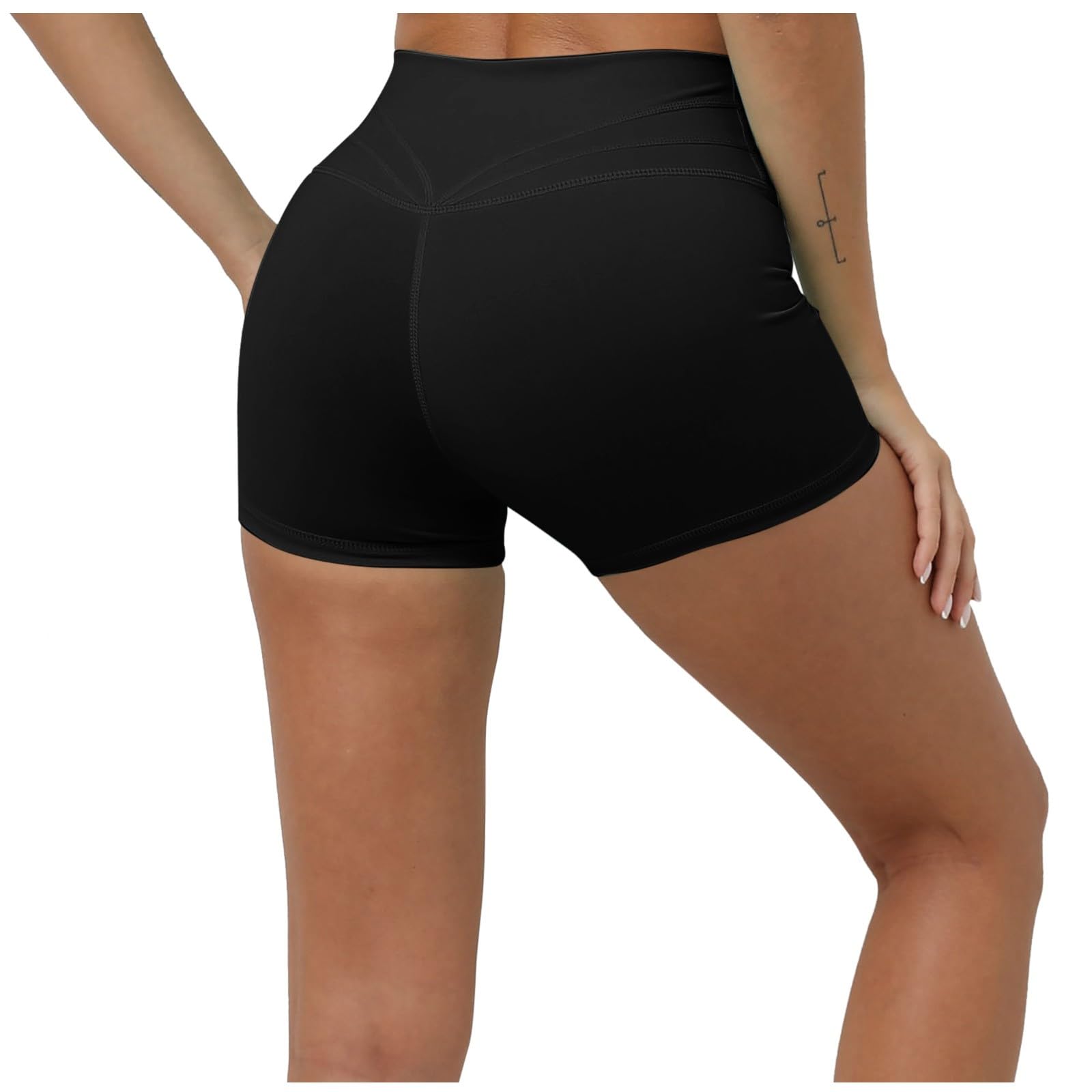 High Waisted Biker Shorts For Women - Soft Workout Shorts For Yoga & Running - View #6