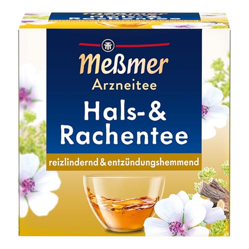 Meßmer Hals- und Rachentee | reizlindernd & entzündungshemmend | Arzneitee mit Anis, Eibisch & Süßholzwurzel | 9 Teebeutel