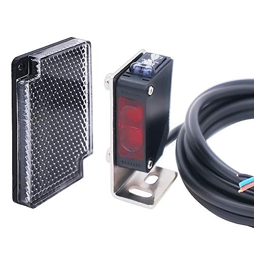 beam photoelectric sensor - Twidec/ 0-2M Adjustable Indoor Wall Mounted Photoelectric Beam Sensor NPN (NO Or NC Switchable ) photoelectric Sensor Switch Proximity Switch 2m line Cable Induction with Reflector Panel E3Z-R61-Z-G