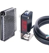 Twidec/ 0-2M Adjustable Indoor Wall Mounted Photoelectric Beam Sensor NPN (NO Or NC Switchable )p...