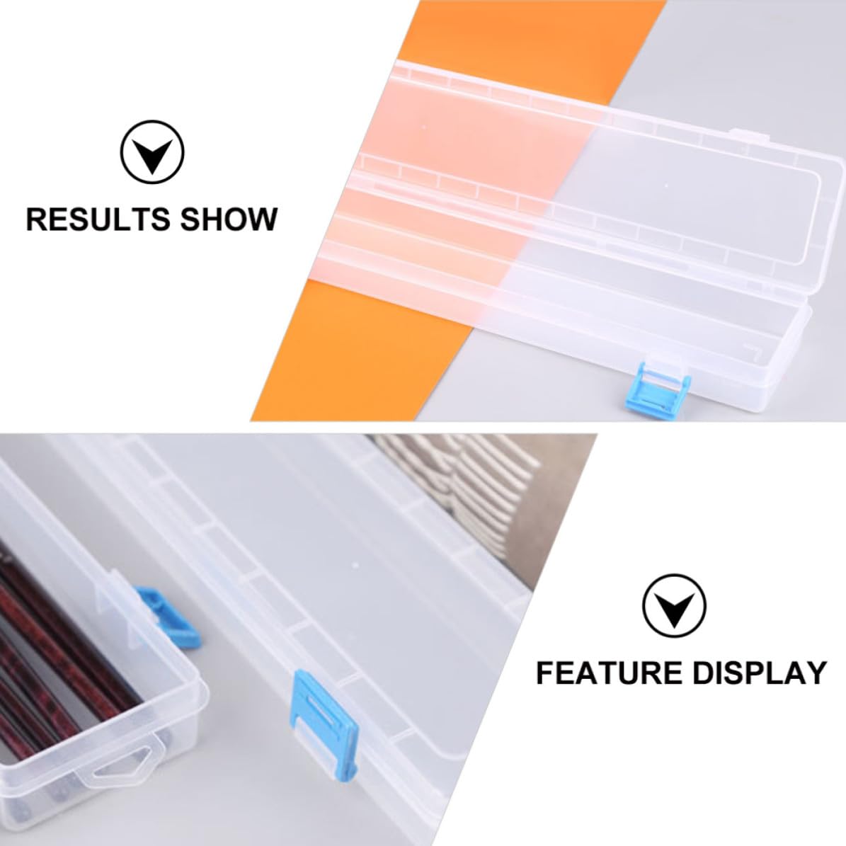 Astuccio Scatola Multifunzione Resistente in Plastica Trasparente 2 per Matite per Pennelli Acquerello e Strumenti di Disegno, per Studenti