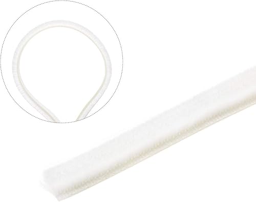 Miniatura 4 de uxcell Burlete adhesivo de fieltro para puerta, burlete de puerta para puerta y ventana, 197 pulgadas de largo x 0.2 pulgadas de ancho, color blanco