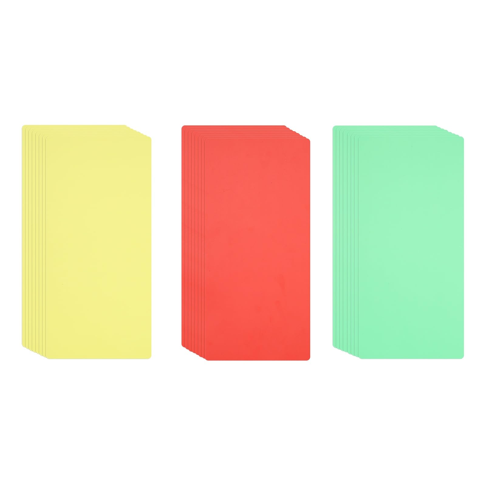 PATIKIL Book Dividers with Tab, 11.8x5.9 Yellow/Red/Green Plastic Book Binder Index Card Files Dividers Separator with Sticker on for Storage Box
