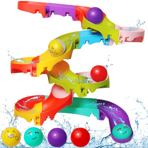 Jovicos Badespielzeug - Badewannenspielzeug ab 3 4 5 6 Jahre, DIY Kugelbahn...