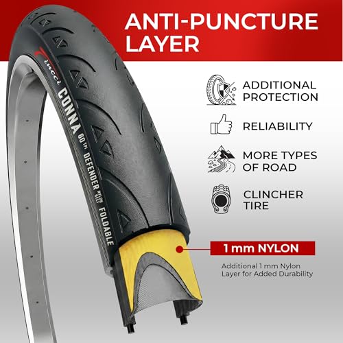 Fincci Set 700x23c Tires Road Bike with 2X Bicycle Inner