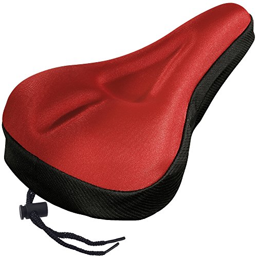 Zacro Gel Bike Seat - Extra Soft Gel Bicycle Seat - Red Bike